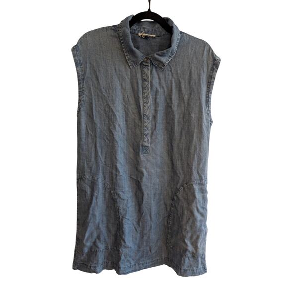 SplendId Collection Women's Wren Indigo Mini Dress Sleeveless Blue Size L - Picture 2 of 8